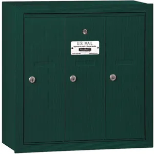 SALSBURY INDUSTRIES 3503GSP Vertical Mailbox Surface 3 Doors Green | AG3GQB 33KT69