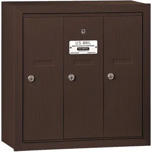 SALSBURY INDUSTRIES 3503ZSP Vertical Mailbox Surface 3 Doors Bronze | AG3GQP 33KT73