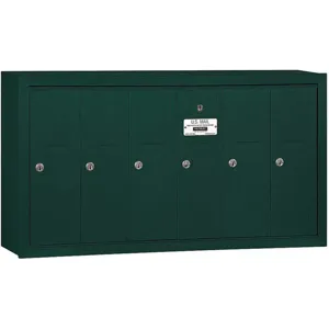 SALSBURY INDUSTRIES 3506GSP Vertical Mailbox Surface 6 Doors Green | AG3HCG 33KW28