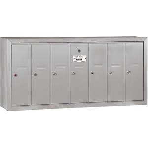 SALSBURY INDUSTRIES 3507ASP Vertical Mailbox Surface 7 Doors Silver | AG3HFB 33KW98