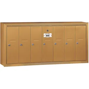 SALSBURY INDUSTRIES 3507BSP Vertical Mailbox Surface 7 Doors Brass | AG3HFD 33KX01