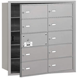 SALSBURY INDUSTRIES 3610AFP Horizontal Mailbox Private 10 Doors Aluminium Fl 29-3/4 Inch | AG3JMD 33LG55