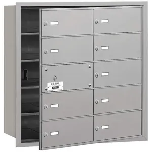 SALSBURY INDUSTRIES 3610AFU Horizontal Mailbox Usps 10 Doors Aluminium Fl 29-3/4 Inch | AG3JHK 33LF39