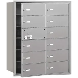 SALSBURY INDUSTRIES 3612AFU Horizontal Mailbox Usps 12 Doors Aluminium Fl 35-1/4 Inch | AG3JVQ 33LJ70