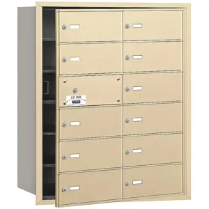 SALSBURY INDUSTRIES 3612SFU Horizontal Mailbox Usps 12 Doors Sandstone Fl 35-1/4 Inch | AG3JVX 33LJ76