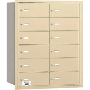 SALSBURY INDUSTRIES 3612SRP Horizontal Mailbox Private 12 Doors Sandstone Rl 35-1/4 Inch | AG3JVY 33LJ77