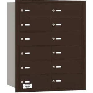 SALSBURY INDUSTRIES 3612ZRP Horizontal Mailbox Private 12 Doors Bronze Rl 35-1/4 Inch | AG3JWB 33LJ80