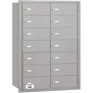 SALSBURY INDUSTRIES 3614ARP Horizontal Mailbox Private 14 Doors Aluminium Rl 40-3/4 Inch | AG3KJB 33LM38