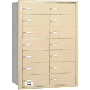 SALSBURY INDUSTRIES 3614SRP Horizontal Mailbox Private 14 Doors Sandstone Rl 40-3/4 Inch | AG3KJD 33LM40