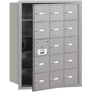 SALSBURY INDUSTRIES 3615AFP Horizontal Mailbox Private 15 Doors Aluminium Fl 29-3/4 Inch | AG3JMH 33LG59