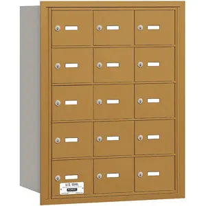 SALSBURY INDUSTRIES 3615GRU Horizontal Mailbox Usps 15 Doors Gold Rl 29-3/4 Inch | AG3JJD 33LF56