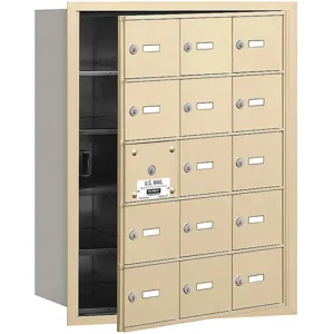 SALSBURY INDUSTRIES 3615SFU Horizontal Mailbox Usps 15 Doors Sandstone Fl 29-3/4 Inch | AG3JJE 33LF57