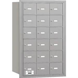 SALSBURY INDUSTRIES 3618ARP Horizontal Mailbox Private 18 Doors Aluminium Rl 35-1/4 Inch | AG3JWE 33LJ83