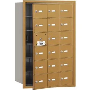 SALSBURY INDUSTRIES 3618GFU Horizontal Mailbox Usps 18 Doors Gold Fl 35-1/4 Inch | AG3JWG 33LJ85