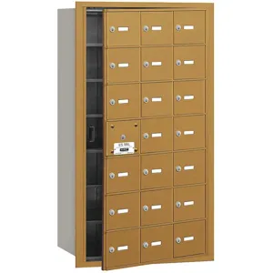 SALSBURY INDUSTRIES 3621GFP Horizontal Mailbox Private 21 Doors Gold Fl 40-3/4 Inch | AG3KMV 33LN30