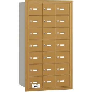 SALSBURY INDUSTRIES 3621GRP Horizontal Mailbox Private 21 Doors Gold Rl 40-3/4 Inch | AG3KJG 33LM43