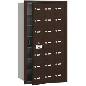 SALSBURY INDUSTRIES 3621ZFP Horizontal Mailbox Private 21 Doors Bronze Fl 40-3/4 Inch | AG3KMX 33LN32