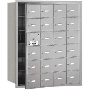 SALSBURY INDUSTRIES 3624AFP Horizontal Mailbox Private 24 Doors Aluminium Fl 35-1/4 Inch | AG3KXZ 33LR53