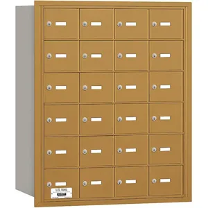 SALSBURY INDUSTRIES 3624GRU Horizontal Mailbox Usps 24 Doors Gold Rl 35-1/4 Inch | AG3KVW 33LP99