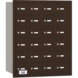 SALSBURY INDUSTRIES 3624ZRP Horizontal Mailbox Private 24 Doors Bronze Rl 35-1/4 Inch | AG3KWB 33LR05