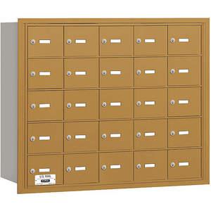 SALSBURY INDUSTRIES 3625GRP Horizontal Mailbox Private 25 Doors Gold Rl 29-3/4 Inch | AG3KYW 33LR73