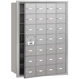 SALSBURY INDUSTRIES 3628AFP Horizontal Mailbox Private 28 Doors Aluminium Fl 40-3/4 Inch | AG3LNH 33LW03