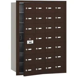 SALSBURY INDUSTRIES 3628ZFP Horizontal Mailbox Private 28 Doors Bronze Fl 40-3/4 Inch | AG3LNL 33LW06