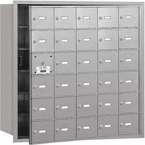 SALSBURY INDUSTRIES 3630AFP Horizontal Mailbox Private 30 Doors Aluminium Fl 35-1/4 Inch | AG3LVJ 33LX36