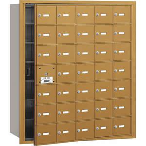 SALSBURY INDUSTRIES 3635GFP Horizontal Mailbox Private 35 Doors Gold Fl 40-3/4 Inch | AG3MFP 33LZ83