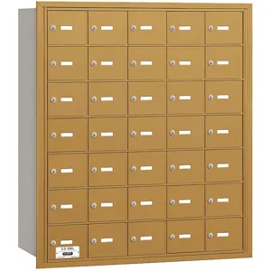 SALSBURY INDUSTRIES 3635GRP Horizontal Mailbox Private 35 Doors Gold Rl 40-3/4 Inch | AG3MDU 33LZ41