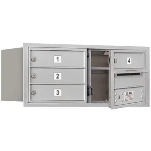 SALSBURY INDUSTRIES 3703D-04AFP Horizontal Mailbox Private 4 Door Aluminium Fl 13 Inch | AG3HGM 33KX40