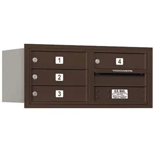 SALSBURY INDUSTRIES 3703D-04ZRP Horizontal Mailbox Private 4 Door Bronze Rl 13 Inch | AG3HDW 33KW70