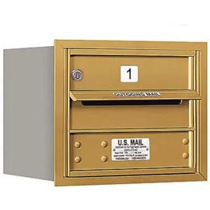 SALSBURY INDUSTRIES 3703S-01GRU Horizontal Mailbox Usps 1 Door Gold Rl 13 Inch | AG3GPH 33KT47