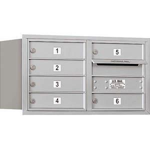 SALSBURY INDUSTRIES 3704D-06ARP Horizontal Mailbox Private 6 Door Aluminium Rl 16-1/2 Inch | AG3HMB 33KY87