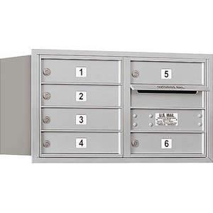 SALSBURY INDUSTRIES 3704D-06ARU Horizontal Mailbox Usps 6 Door Aluminium Rl 16-1/2 Inch | AG3HMC 33KY88