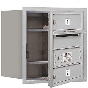 SALSBURY INDUSTRIES 3704S-02AFU Horizontal Mailbox Usps 2 Door Aluminium Fl 16-1/2 Inch | AG3GVM 33KU65