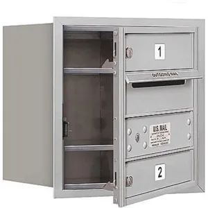 SALSBURY INDUSTRIES 3704S-02AFU Horizontal Mailbox Usps 2 Door Aluminium Fl 16-1/2 Inch | AG3GVM 33KU65