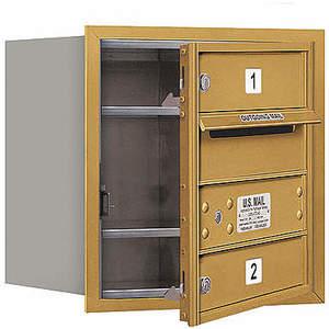 SALSBURY INDUSTRIES 3704S-02GFP Horizontal Mailbox Private 2 Door Gold Fl 16-1/2 Inch | AG3GYL 33KV38