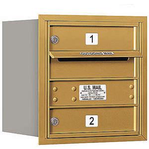 SALSBURY INDUSTRIES 3704S-02GRP Horizontal Mailbox Private 2 Door Gold Rl 16-1/2 Inch | AG3GVR 33KU69