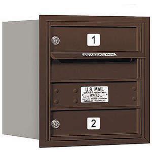 SALSBURY INDUSTRIES 3704S-02ZRP Horizontal Mailbox Private 2 Door Bronze Rl 16-1/2 Inch | AG3GVY 33KU75