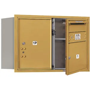 SALSBURY INDUSTRIES 3705D-01GFU Horizontal Mailbox Usps 2 Door Gold Fl 20 Inch | AG3HHL 33KX70