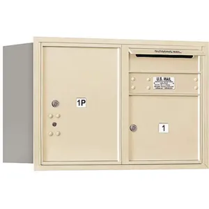 SALSBURY INDUSTRIES 3705D-01SRU Horizontal Mailbox Usps 2 Door Sandstone Rl 20 Inch | AG3HHP 33KX73