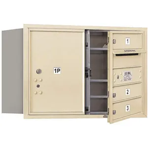 SALSBURY INDUSTRIES 3705D-03SFU Horizontal Mailbox Usps 4 Door Sandstone Fl 20 Inch | AG3HMX 33KZ07