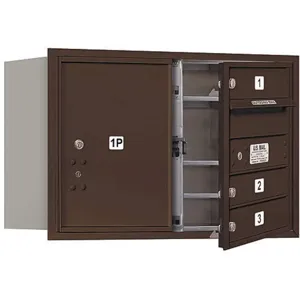 SALSBURY INDUSTRIES 3705D-03ZFP Horizontal Mailbox Private 4 Door Bronze Fl 20 Inch | AG3HUH 33LA56