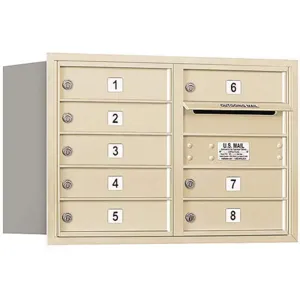 SALSBURY INDUSTRIES 3705D-08SRP Horizontal Mailbox Private 8 Door Sandstone Rl 20 Inch | AG3HZA 33LC93