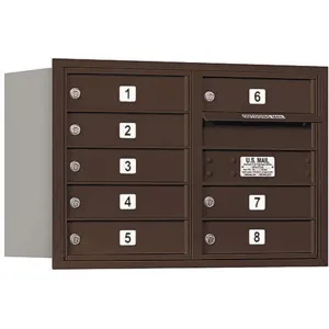 SALSBURY INDUSTRIES 3705D-08ZRU Horizontal Mailbox Usps 8 Door Bronze Rl 20 Inch | AG3HZE 33LC97