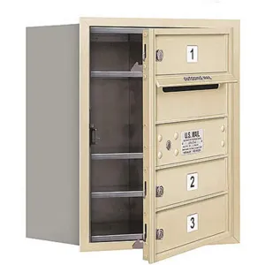 SALSBURY INDUSTRIES 3705S-03SFP Horizontal Mailbox Private 3 Door Sandstone Fl 20 Inch | AG3HCU 33KW39