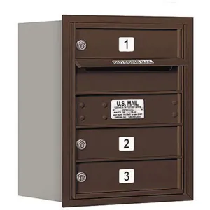 SALSBURY INDUSTRIES 3705S-03ZRU Horizontal Mailbox Usps 3 Door Bronze Rl 20 Inch | AG3HAV 33KV93