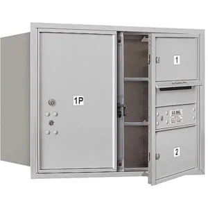 SALSBURY INDUSTRIES 3706D-02AFP Horizontal Mailbox Private 3 Door Aluminium Fl 23-1/2 Inch | AG3HXL 33LC56