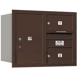 SALSBURY INDUSTRIES 3706D-02ZRP Horizontal Mailbox Private 3 Door Bronze Rl 23-1/2 Inch | AG3HVP 33LA85
